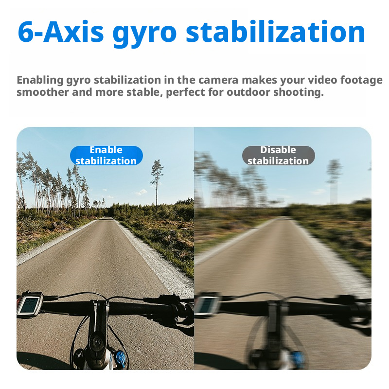 DLC 30M Depth Waterproof 6 Axis Gyro Stabilization  Action Cam Dual Selfie Screen WiFi Mobile Control Outdoor Sports Camera