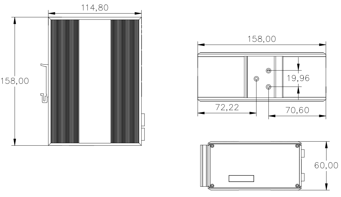 10 портов Гигабитный коммутатор промышленной сети SFP Fiber Uplink Din Rail Неуправляемый