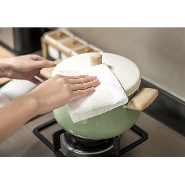 Washable Spunlace Wipes Paper Towel Roll Reusable Kitchen Cleaning Cloths 130gsm