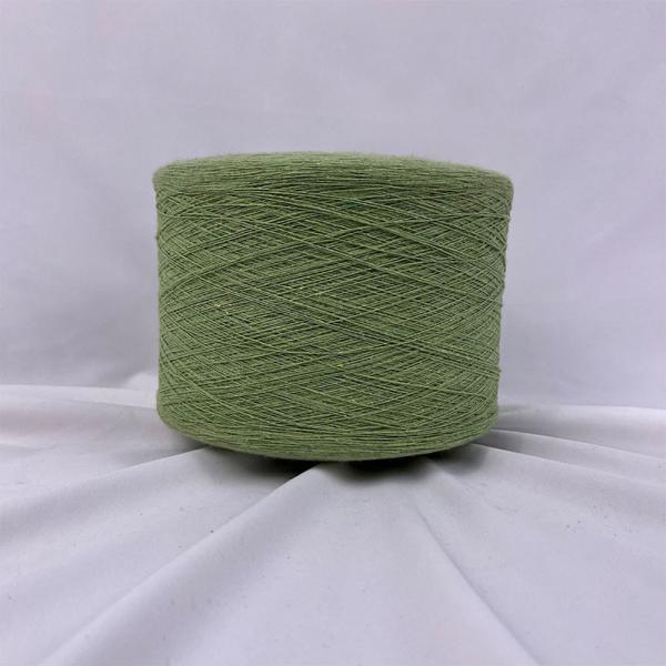 NE 24s/26s Green Cotton Polyester Blended Yarn Recycled Cotton Yarn For Circular Knitting