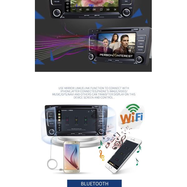 7 Inch Touch Screen Volkswagen DVD Player AM FM Radio And GPS Navigation