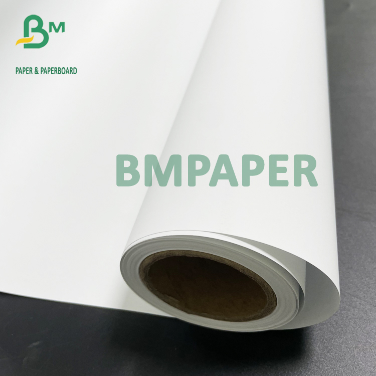 Matte Finish 24lb 36lb Coated Bond Paper Rolls For Wide Format Color Inkjet Printers   2' ядро 24' x 150' ярко белый покрытый бумажный рулон 24lb для цветной печати плакатов