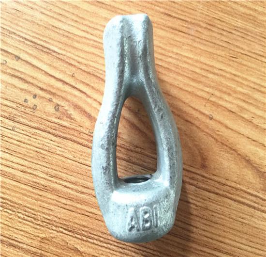 High Strength Power Line Fittings Oval Eye Nut 5/8 3/4 Size And Rust Resistant