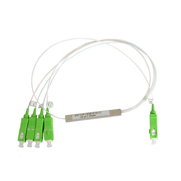 Mini Steel Tube Type 1 * 4 PLC Splitter With SC APC UPC Connector