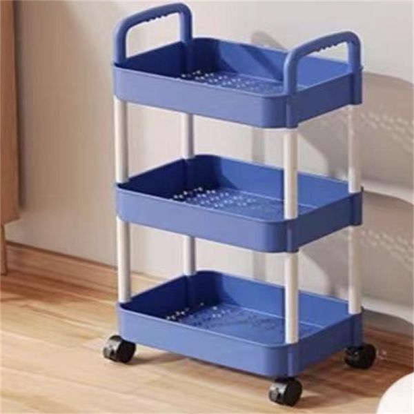 Three-layer Kitchen Rotating Shelving for Multifunctional Vegetable and Fruit Storage