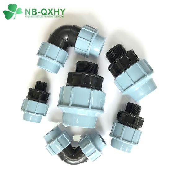 Round Head Code PP Compression Fitting HDPE Fitting Plastic Pipe Fitting for Customization