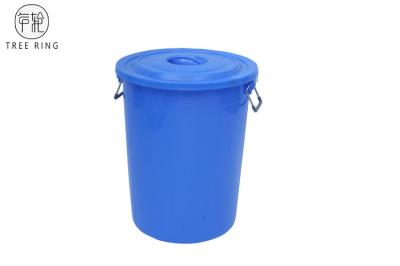 100Liter Small Plastic Dustbin With Lid  / Steel Frame Cage And Wheels Red Or Blue