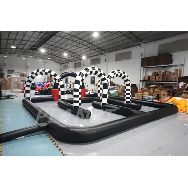 Outdoor Sports Game Bumper Car Go Kart Inflatable Race Track