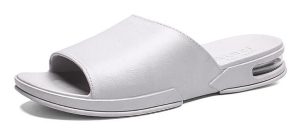 Unisex White Mens Sports Slippers Wear Resistant PU Material For Beach