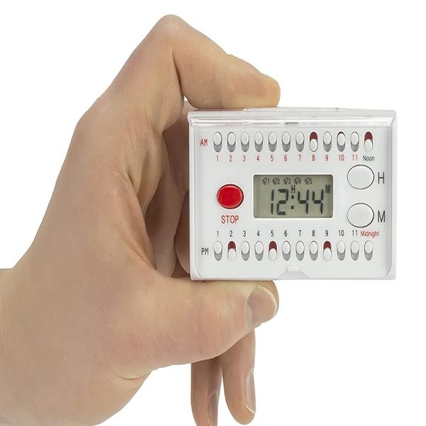 New design timer bottle organizer electronics lock timing medication box dispenser 4 Times a Day x 7 Day electronic pill