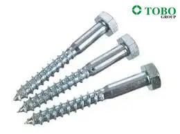 O treinador Lag Screw Zinc chapeou a madeira completa da linha parafusa o parafuso de madeira da cabeça do hexágono DIN571