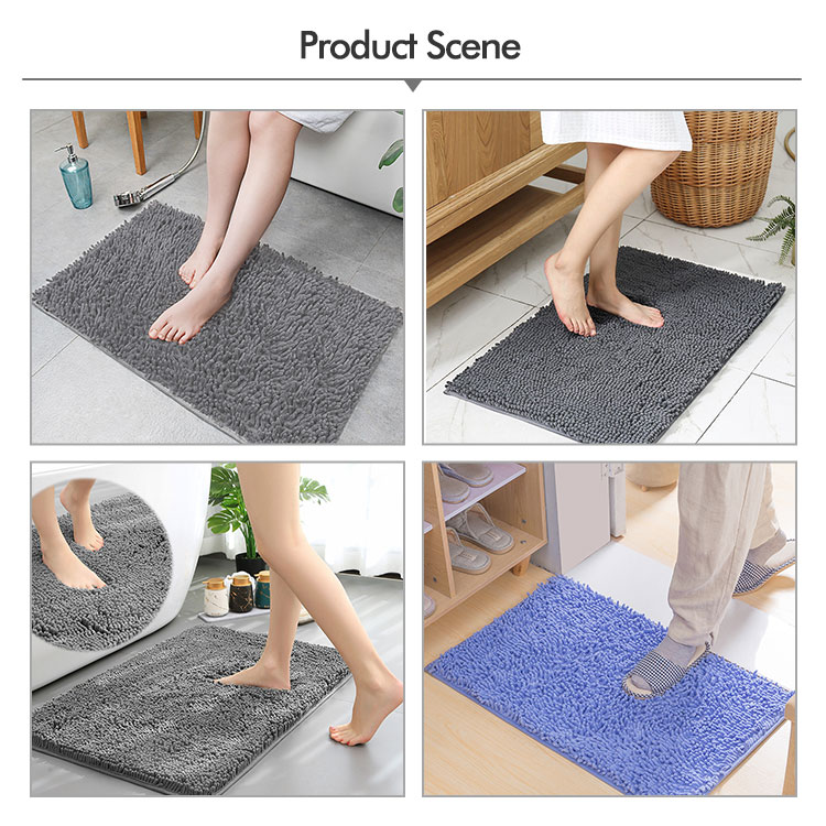 Не форма циновки ванны синеля выскальзывания Washable прямоугольная