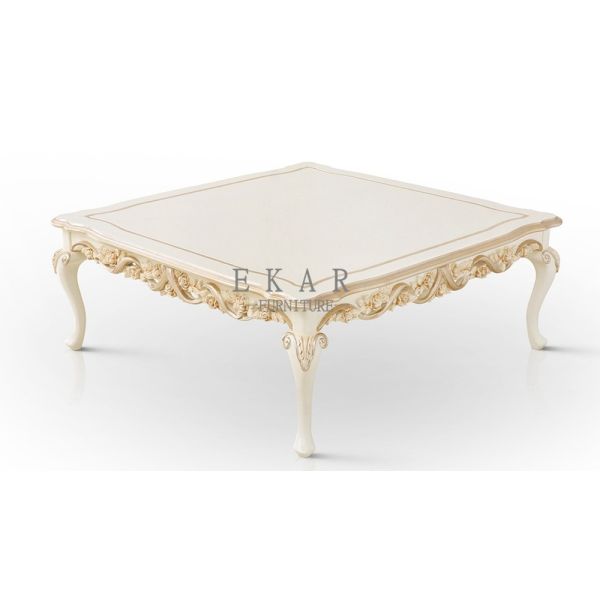 Living room french provincial coffee table / carved coffee table