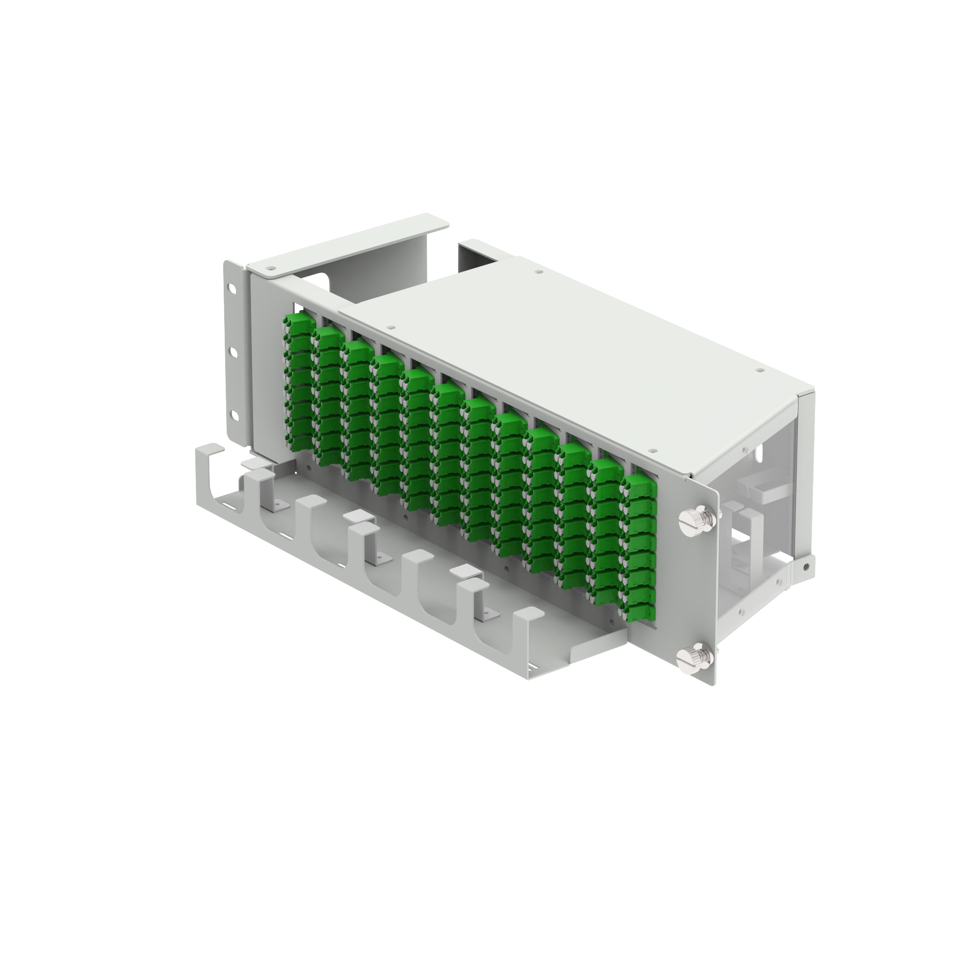 19 дюймовое оптоволоконное оборудование LC APC тип 96 ядер Swing Optical Patchpanel с 5 временем
