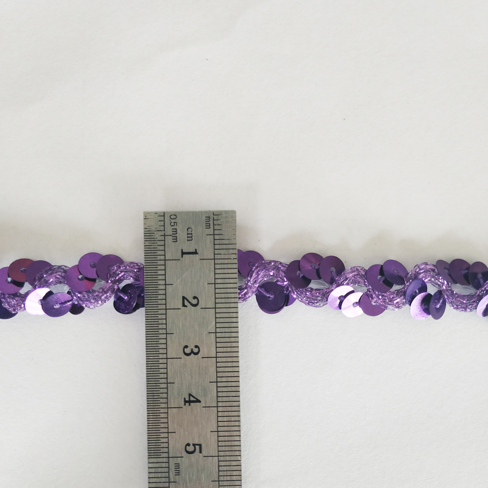 Отделка ленты Sequin оплетки хромоты пурпура 20KJ72 1.2cm