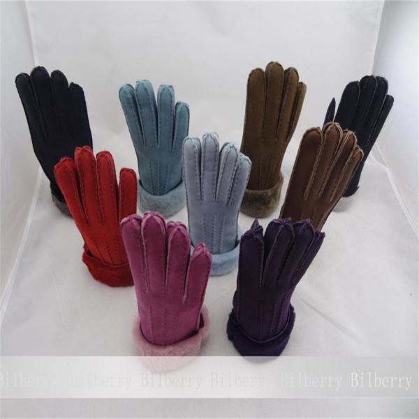 real sheepskin gloves handmade nice leather popular lady gloves