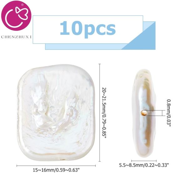 Hot Sale Rectangle Square Shape Pearl Baroque Pearl Irregular Shape Natural Freshwater Pearl