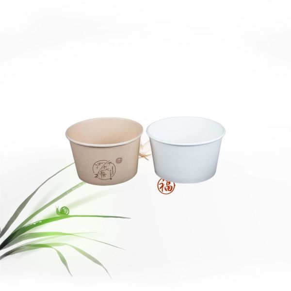 Food Grade Takeout Food Container Paper Bowl Customization and Bicolor Customization