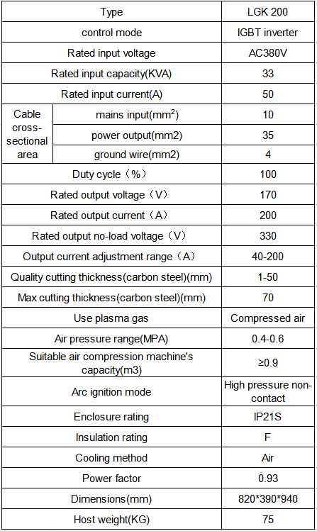CNC portátil a prueba de viento de la cortadora del plasma del inversor 200A 0.4Mpa