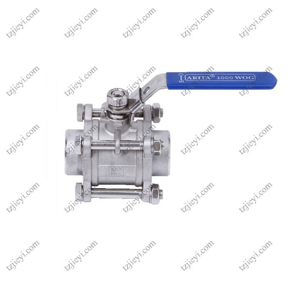 Butt Welding End Connection Pieces Stainless Steel 3 Piece Water Ball Valve