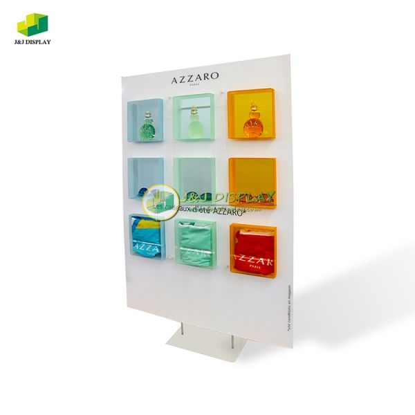 Customized Storage MDF Floor Display Stand with Acrylic Holder Box