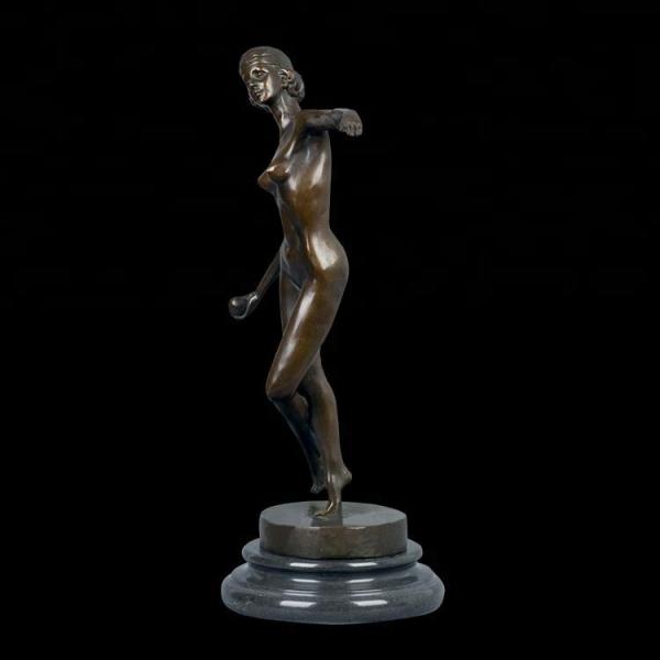 Life Size Metal Cast Iron Decor / Lover Antique Bronze Statues Exquisite Casting