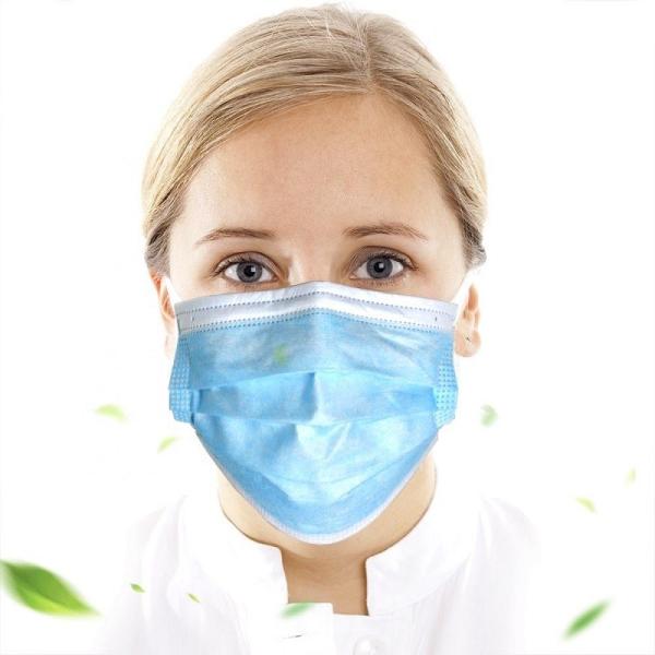 Blue Disposable Earloop Face Mask Anti Virus Protection For Food Service