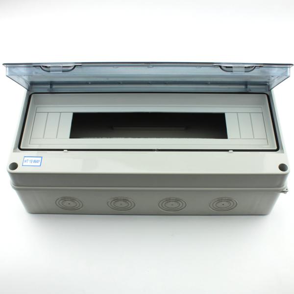 HT 18 Way IP65 Waterproof Outdoor Electrical Enclosure Plastic Distribution Solar PV Combiner Box