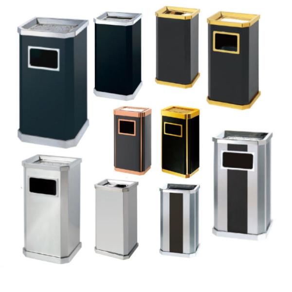 Spot Sand Steel Round Rig Bucket Bucket Office Hotel Shopping Mall Indoor Stainless Steel Clamshell Garbage Can