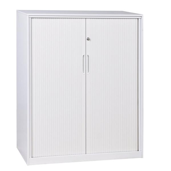 School Supermarket Light Grey Two Shelves Stainless Steel Cabinets