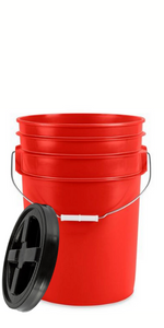 7 Gallon Black Food Grade Buckets + Gamma Seal Lids, BPA Free Container Storage, Durable HDPE Pails