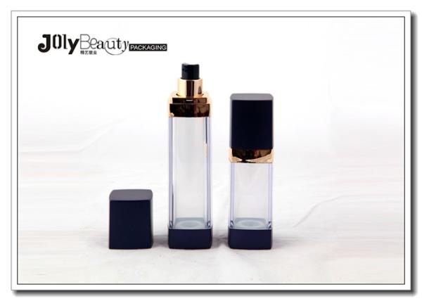 Square 30ml ABS / PP Airless Bottle For Cosmetics Lotion Toners