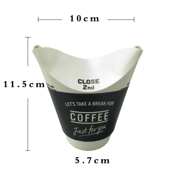 устранимый черный бумажный стаканчик бабочки 8oz, чашка бабочки 230ml для горячей жидкости