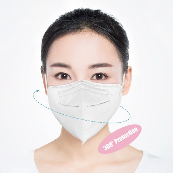 White Surgical Mask Kn95 N95 Protective Ce Security Protection 17.5*9.5cm