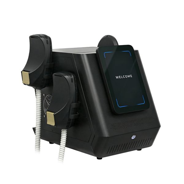 Non-invasive EMS slimming machine, for weight loss, muscle shaping, and fat burning; with four handles for home and commercial use.