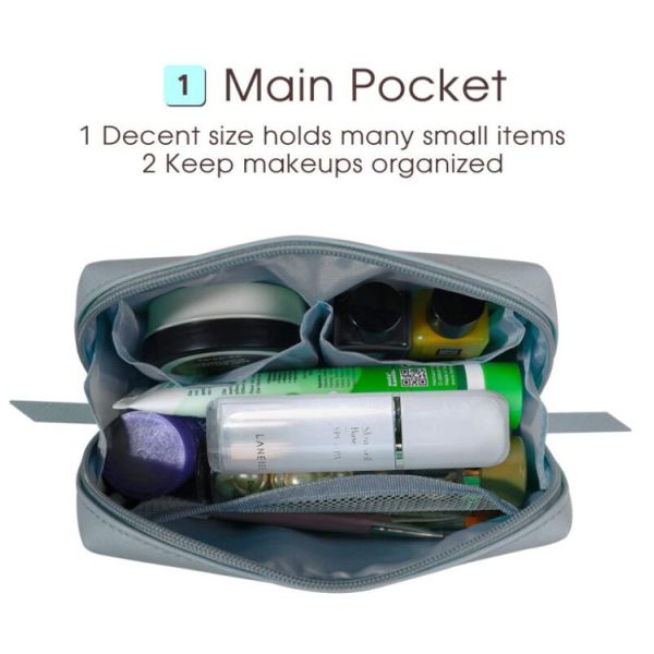 Wholesale Personalized Private Label Eco Friendly PU Vegan Leather Bulk Waterproof Travel Custom Makeup Cosmetic Bags