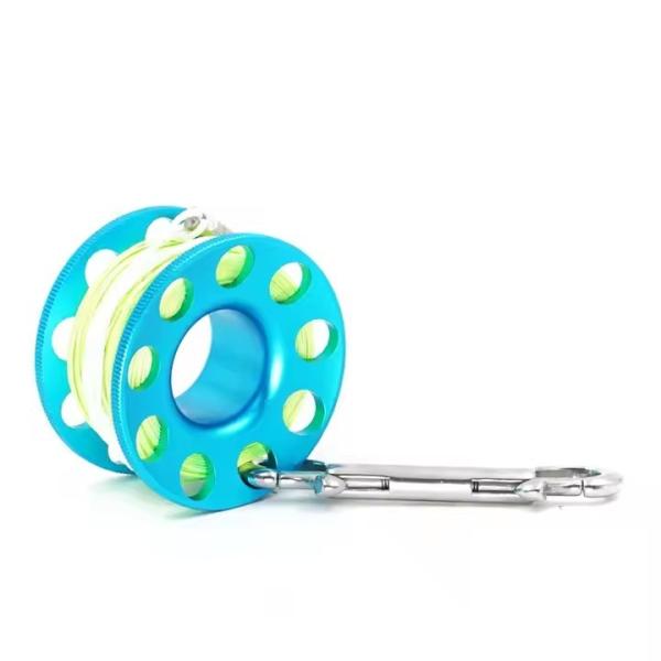 30M Diving Reel Lightweight Scuba Finger Reel Aluminum Alloy For Underwater Adventures