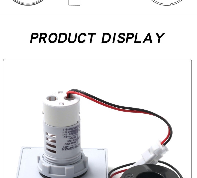 LED Voltmeter Hertz Meter Digital Indicator Lamp AD112-50 Panel Meters Small Instrument Displaying Three Values Large Area Meter