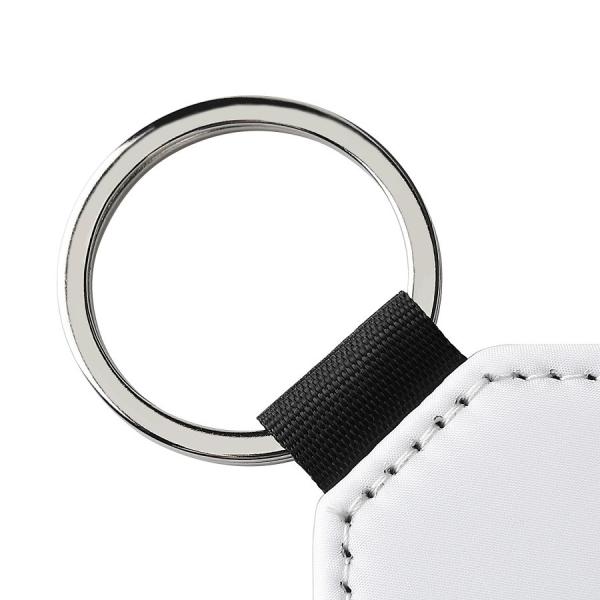 Porte-clés vierges à sublimation en cuir PU pour impression personnalisée, transfert thermique