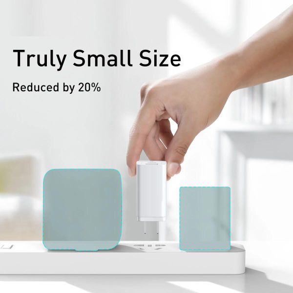 Переносное зарядное устройство 65 Вт 2 порта Малое быстрое зарядное устройство с галлиевым нитридом GaN