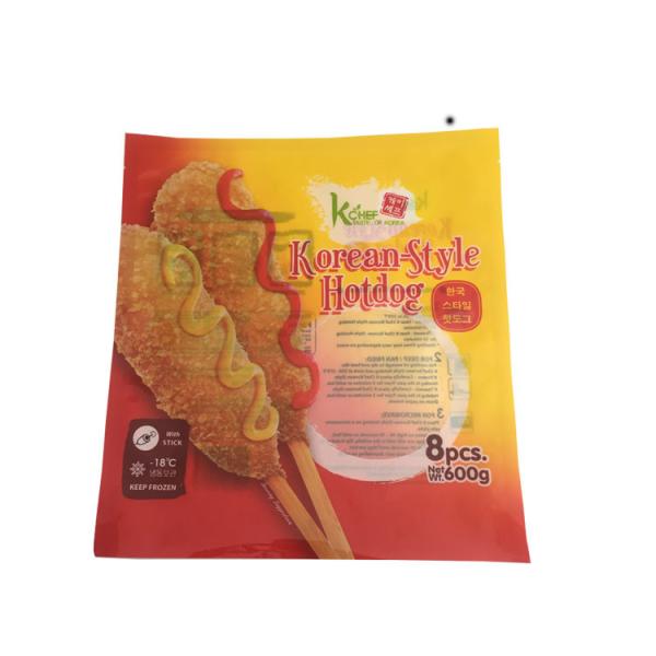 custom printed three side seal frozen food grade nylon plastic packaging vacuum bag for packing for food