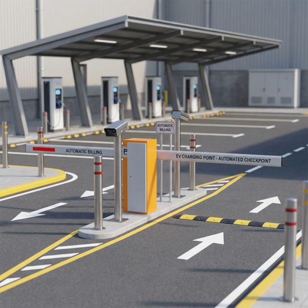 Intelligent Charging Vehicle Gate Barrier Anti Tailgating IP44 Automatic Boom Barrier System