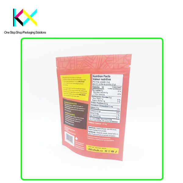 Plastic Matte Heat Seal Packaging Bags 60g Printed Resealable Pouches