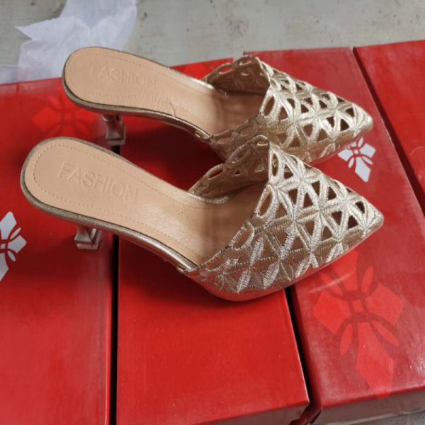 Hollow Out Lightweight Flip Flop High Heels Slippers In Stock