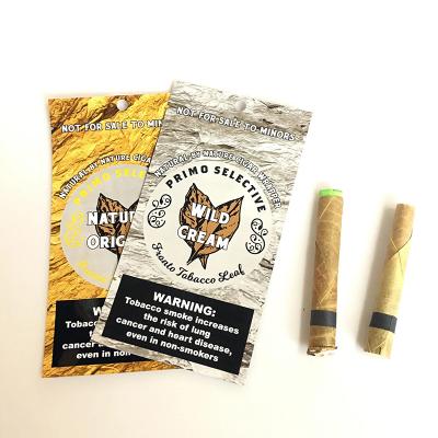 Sacos de embalagem de folhas de tabaco personalizados Folha de alumínio com fecho e janela
