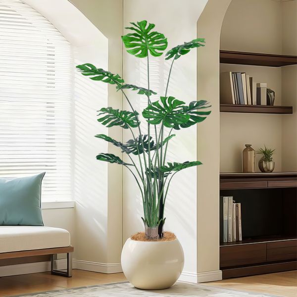 artificial plants manufacturers​ Lifelike Realism 6ft monstera plant​ for  and Office Decoration