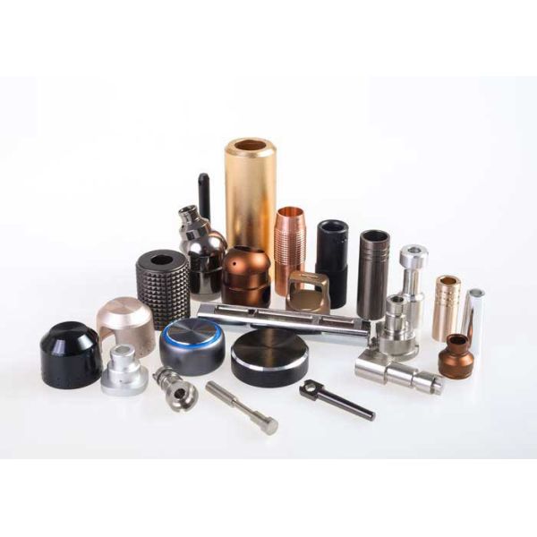 Aluminum Precision CNC Machine Parts / Spare Earphone Parts With Gold Anodized