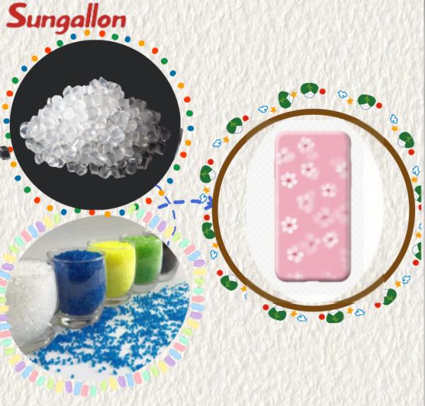 Fabrica directa de granulados de TPE Cuerpo de teléfono Materia prima amigable para la piel partículas termoplásticas elásticas no amarillentas venta al por mayor