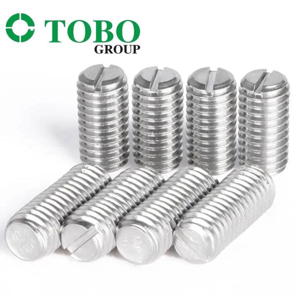 Stainless steel slotted set screw with slotted flat grub screw GB73 DIN551