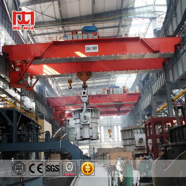 Metallurgical 5t~320t Steel Mill Double Beam Foundry & Casting Cranes 100 Ton